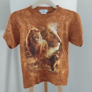MGM Grand Las Vegas Lion Habitat Kids T-Shirt - Tie Dye Brown